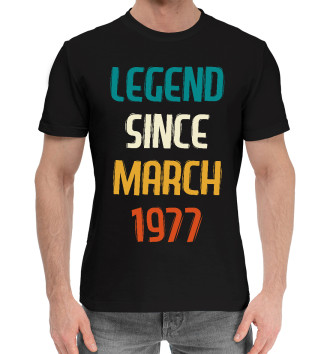 Мужская Хлопковая футболка Legend Since March 1977