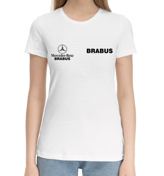 Женская Хлопковая футболка Ф1 - Mercedes