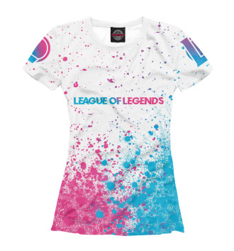 Женская Футболка League of Legends Neon Gradient (splash)