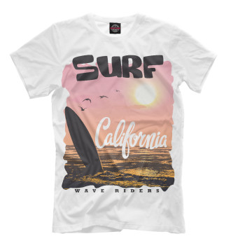 Мужская Футболка Surf California