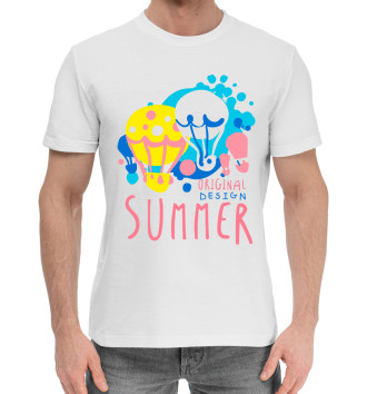 Мужская Хлопковая футболка Summer