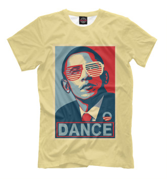 Мужская Футболка Обама dance