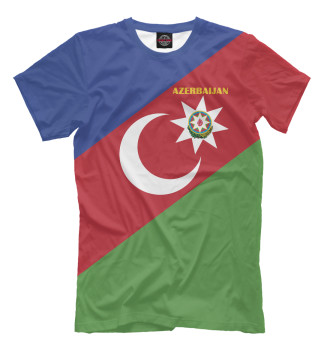 Футболка Azerbaijan - герб и флаг