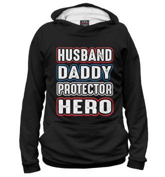 Худи для мальчиков Husband Daddy Protector Hero