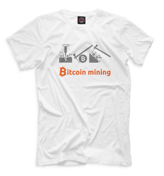Мужская Футболка Bitcoin Mining