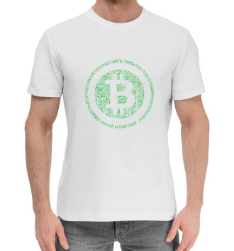 Мужская Хлопковая футболка Bitcoin / Биткоин