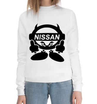 Женский Хлопковый свитшот Nissan Devil