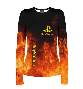 Лонгслив Playstation в огне