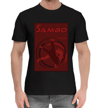 Мужская Хлопковая футболка Самбо спорт