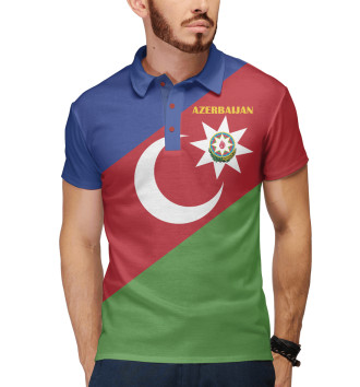 Поло Azerbaijan - герб и флаг