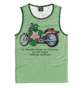 Майка для мальчиков Черепаха с мотоциклом
