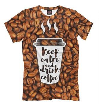 Футболка Keep calm fnd drink coffee