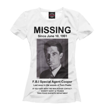 Футболка для девочек Agent Cooper Missing