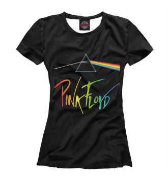 Футболка для девочек Pink Floyd радужный логотип