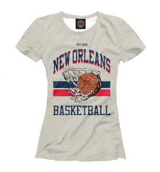 Женская Футболка New Orleans Basketball