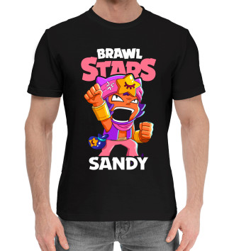 Мужская Хлопковая футболка Brawl Stars, Sandy