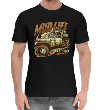Мужская Хлопковая футболка Mud life