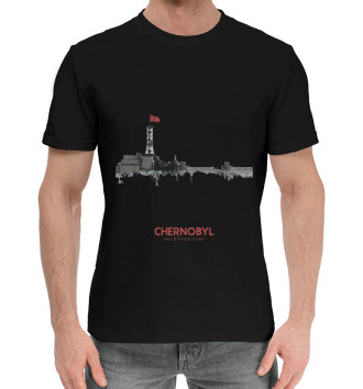 Мужская Хлопковая футболка СССР Чернобыль. Цена лжи