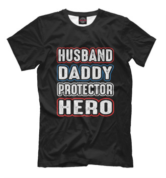 Футболка для мальчиков Husband Daddy Protector Hero