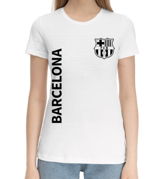 Женская Хлопковая футболка Barcelona