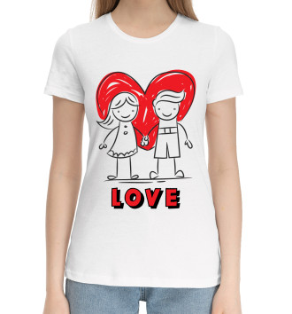 Женская Хлопковая футболка LOVE