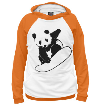 Худи для девочек Panda Snowboarder