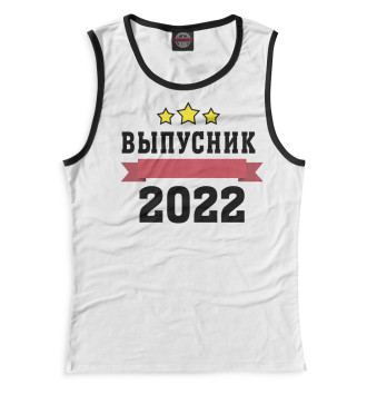 Женская Майка Выпускник 2022 белый фон