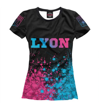 Женская Футболка Lyon Neon Gradient