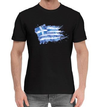 Хлопковая футболка Греческий флаг Splash