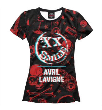 Футболка для девочек Avril Lavigne Rock Glitch