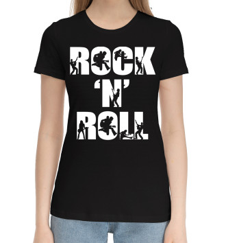 Женская Хлопковая футболка Rock 'n' roll