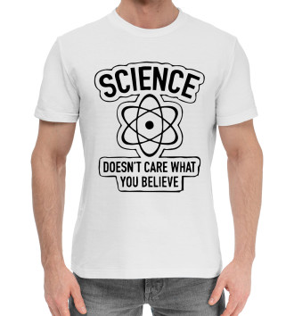 Мужская Хлопковая футболка Mathematics and physics Science doesnt care