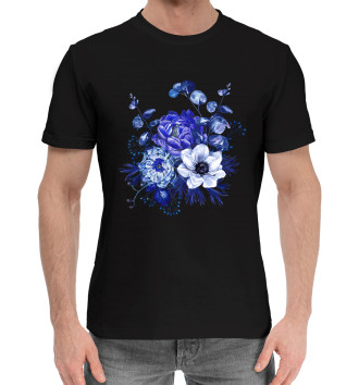 Хлопковая футболка Blue Flowers