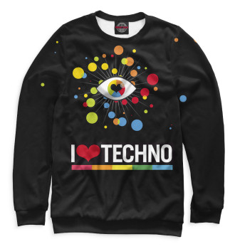 Свитшот для мальчиков I Love Techno