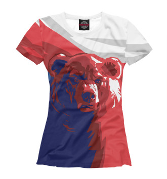 Футболка для девочек Российский медведь