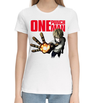Женская Хлопковая футболка One-Punch Man