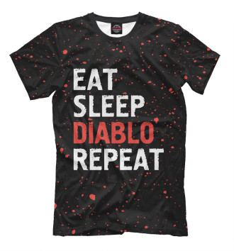 Футболка Eat Sleep Diablo Repeat