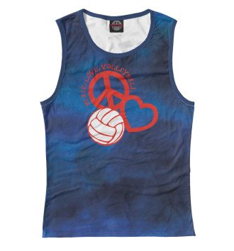 Майка для девочек Peace-Love-Volleyball