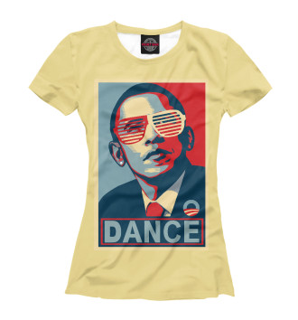 Женская Футболка Обама dance