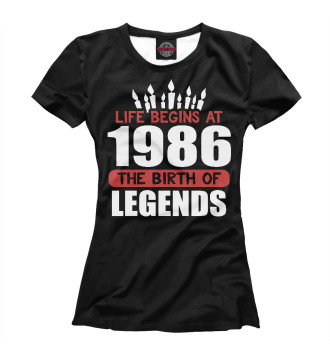 Женская Футболка 1986 - рождение легенды