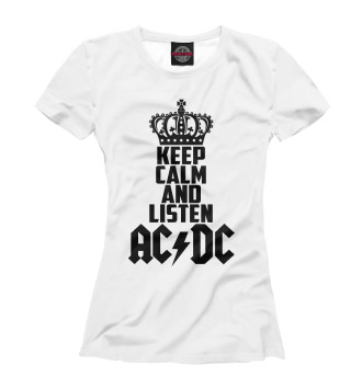 Футболка Keep calm and listen AC DC