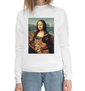 Хлопковый свитшот Мона Лиза и толстый кот
