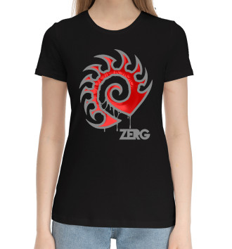 Женская Хлопковая футболка StarCraft II Zerg