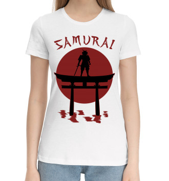 Женская Хлопковая футболка Дух самурая