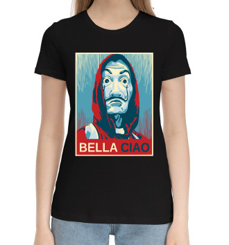 Женская Хлопковая футболка Bella Ciao