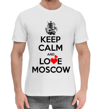 Хлопковая футболка Будь спок и люби Москву