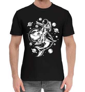 Хлопковая футболка Space shark