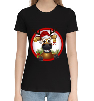 Хлопковая футболка Веселый олень