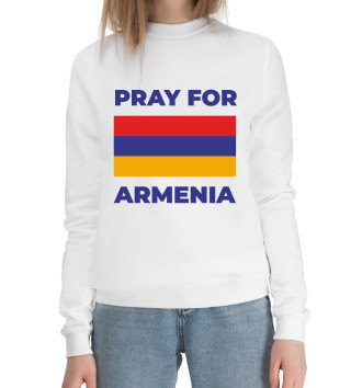 Женский Хлопковый свитшот Pray For Armenia