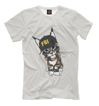 Мужская Футболка FBI Cat